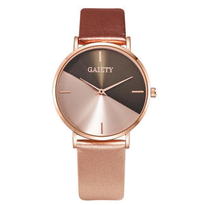 Watch Leather Rose Gold Dress Female Clock Luxury Brand Design Women Watches Simple