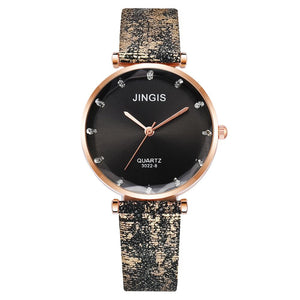 Women Casual Leather Belt Watches Simple Ladies'  Big Dial Sport Quartz Clock Dress