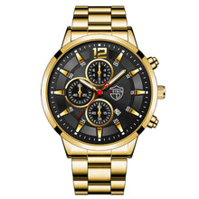 Load image into Gallery viewer, Brand Men&#39;s Watches Men Luxury Business Stainless Steel Quartz Wristwatch Male Calendar Luminous Casual Leather