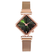 Load image into Gallery viewer, Fashion 2pcs/set Women Watches Bracelet Set Square Dial Rose Gold Magnet Watch