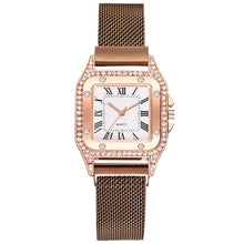 Load image into Gallery viewer, New Watches Women Square Rose Gold Wrist Watches Magnetic Fashion Brand Watches