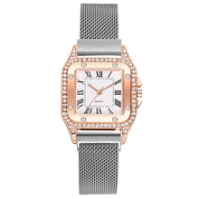 Load image into Gallery viewer, New Watches Women Square Rose Gold Wrist Watches Magnetic Fashion Brand Watches