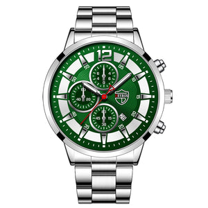 Brand Men&#39;s Watches Men Luxury Business Stainless Steel Quartz Wristwatch Male Calendar Luminous Casual Leather