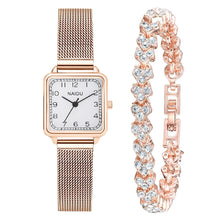 Load image into Gallery viewer, Luxury Square Fashion Diamond Ladies Wristwatches Stainless Steel Silver Female Quartz Watch Montre Femme