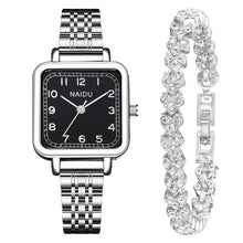 Load image into Gallery viewer, Luxury Square Fashion Diamond Ladies Wristwatches Stainless Steel Silver Female Quartz Watch Montre Femme