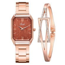 Load image into Gallery viewer, Fashion Watch For Women Luxury Rose Gold Rhinestone Bracelet Watch Ladies Quartz