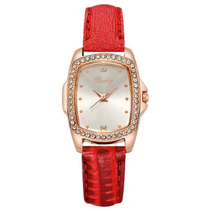 Gaiety Brand Fashion Watch For Women Diamond Magnet Buckle Square Watch Rose Gold 