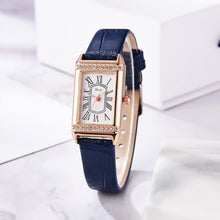 Load image into Gallery viewer, Gaiety Brand Diamond Watches Women Square Rose Gold Wrist Watches Red Leather