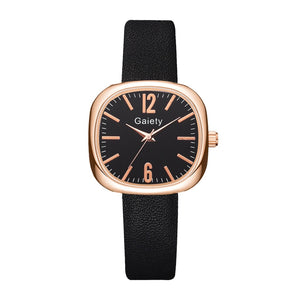 Gaiety Brand Square Women Watches Fashion Ladies Quartz Watch Bracelet Set Leather