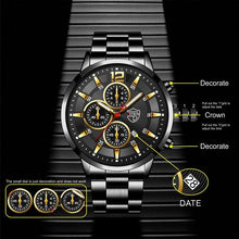 Load image into Gallery viewer, Brand Men&#39;s Watches Men Luxury Business Stainless Steel Quartz Wristwatch Male Calendar Luminous Casual Leather