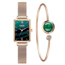 Load image into Gallery viewer, Gaiety Brand Women Watches Fashion Square Ladies Quartz Watch Bracelet Set