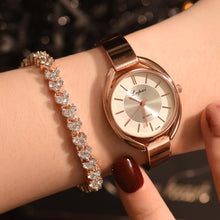 Load image into Gallery viewer, 2pcs Set Women Bracelet Watches Fashion Women Dress Ladies Wrist Watch Luxury Rose Gold