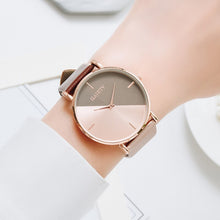 Load image into Gallery viewer, Watch Leather Rose Gold Dress Female Clock Luxury Brand Design Women Watches Simple