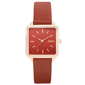Gaiety Brand Fashion Women Watch Simple Square Leather Band Bracelet Ladies Watches Quartz Wristwatch