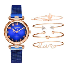 Load image into Gallery viewer, 5pc/set Luxury Brand Women Watches Gradient Magnet Watch Fashion Casual Female Wristwatch