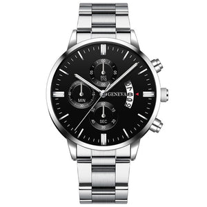 Fashion Men Luxury Stainless Steel Watch Calendar Date Quartz Wrist Watch Watches