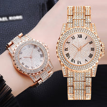 Load image into Gallery viewer, Luxury Women Quartz Watches Watches Luxury Rhinestone Diamond Silver Rose Gold Watch Ladies Wrist Clock