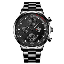 Load image into Gallery viewer, Brand Luxury Stainless Steel Quartz Men&#39;s Watches Fashion Men Business Leather Calendar Sports Luminous