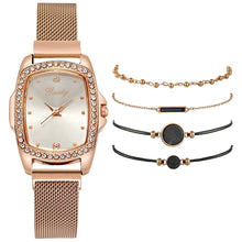 Load image into Gallery viewer, Gaiety Brand Fashion Watch For Women Diamond Magnet Buckle Square Watch Rose Gold 