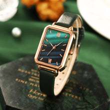 Load image into Gallery viewer, Watch Women Luxury Rectangle Dial Dress Bracelet Watches Set Ladies Leather