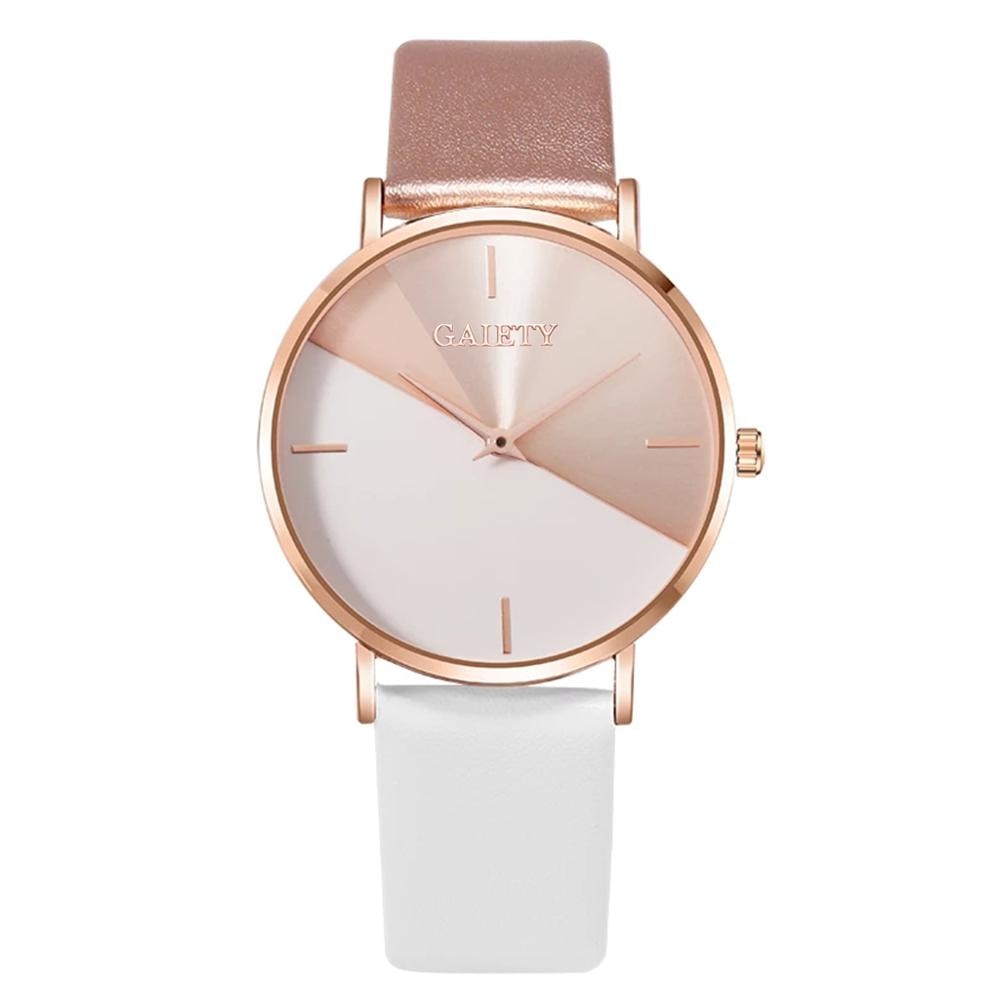 Watch Leather Rose Gold Dress Female Clock Luxury Brand Design Women Watches Simple