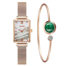 Load image into Gallery viewer, Gaiety Brand Women Watches Fashion Square Ladies Quartz Watch Bracelet Set