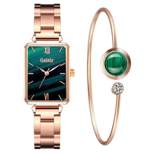 Load image into Gallery viewer, Gaiety Brand Women Watches Fashion Green Dial Square Ladies Quartz Wrist Watch Bracelet Simple Dress