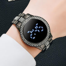 Load image into Gallery viewer, Luxury LED Women Watches Diamond Bracelet Stainless Steel Chain Watch For Women Rose