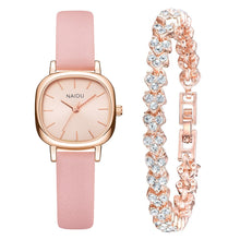 Load image into Gallery viewer, Casual Women Romantic Small Square Wrist Watch Bracelet Leather Rhinestone Designer Ladies