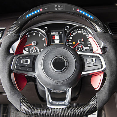Customized Carbon Fiber LED Race Digital Display Steering Wheel For Volkswagen Golf 7 GTI Golf R MK7 Polo Scirocco Jetta Tiguan