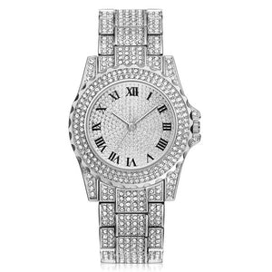 Luxury Women Quartz Watches Watches Luxury Rhinestone Diamond Silver Rose Gold Watch Ladies Wrist Clock