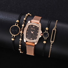 Load image into Gallery viewer, Gaiety Brand Fashion Watch For Women Diamond Magnet Buckle Square Watch Rose Gold 