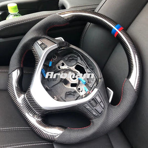 100% Real Carbon Fiber Steering Wheel Paddle Shifter For BMW F20 F21 F30 F31 F32 F34 3 Series 332 Dlls 1 2 3 4 Series 3GT