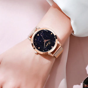 Lvpai Brand Women Dress Watches Big Dial Rose Gold Fashion Ladies Wristwatch