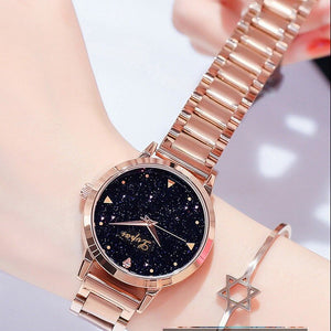 Lvpai Brand Women Dress Watches Big Dial Rose Gold Fashion Ladies Wristwatch