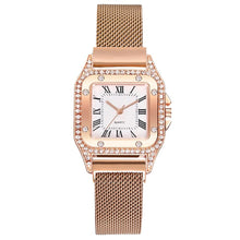 Load image into Gallery viewer, New Watches Women Square Rose Gold Wrist Watches Magnetic Fashion Brand Watches