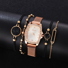 Load image into Gallery viewer, Gaiety Brand Fashion Watch For Women Diamond Magnet Buckle Square Watch Rose Gold 