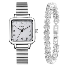 Load image into Gallery viewer, Luxury Square Fashion Diamond Ladies Wristwatches Stainless Steel Silver Female Quartz Watch Montre Femme