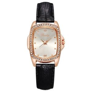 Gaiety Brand Fashion Watch For Women Diamond Magnet Buckle Square Watch Rose Gold 