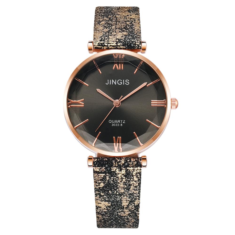 Women Casual Leather Belt Watches Simple Ladies'  Big Dial Sport Quartz Clock Dress