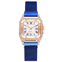 Load image into Gallery viewer, New Watches Women Square Rose Gold Wrist Watches Magnetic Fashion Brand Watches