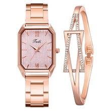 Load image into Gallery viewer, Fashion Watch For Women Luxury Rose Gold Rhinestone Bracelet Watch Ladies Quartz