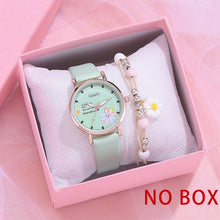 Load image into Gallery viewer, Fashion Brand Watches For Women Cartoon Pattern Flowers Pink Watch Girls Students Leather