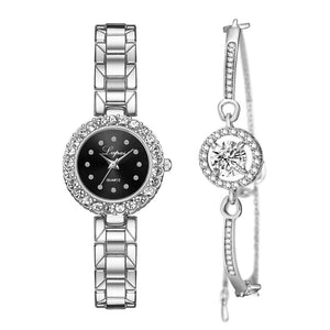 Lvpai Brand Luxury Bracelet Watches Set For Women Fashion Geometric Bangle Quartz Clock