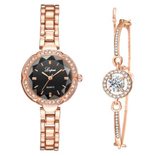 Load image into Gallery viewer, Luxury 2 PCS Set Watch Women Silver Rhinestone Bracelet Watch Jewelry Ladies Female Hour Casual Quartz