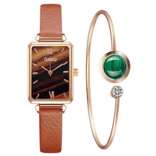 Load image into Gallery viewer, Gaiety Brand Women Watches Fashion Square Ladies Quartz Watch Bracelet Set