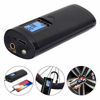 Portable Air Bike Pump Mini Electric Inflator Rechargeable Air Pump Auto Car Inflatable