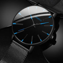 Load image into Gallery viewer, Stainless Steel Mesh Belt Quartz Watch for Men Minimalist Ultra Thin Clock Fashion Men