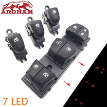 Load image into Gallery viewer, 7 LED Auto Power Window Switch/Single Window switch With LED For Nissan Qashqai J11/Altima/Sylphy/Tiida/X-Trail Orange light