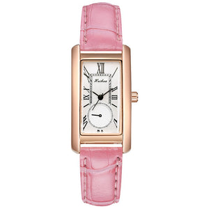 Fashion Watch For Women Dress Leather Rectangle Ladies Bracelet Watch Simple Casual